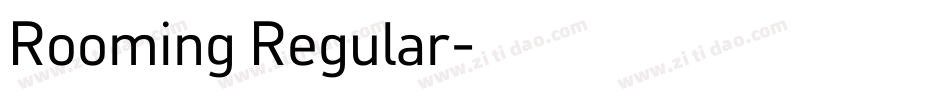 Rooming Regular字体转换